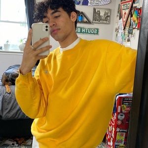 Yellow champion crew neck